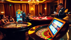 Experience the thrill of gambling at https://cf789.lat with vibrant casino elements like roulette and slot machines.