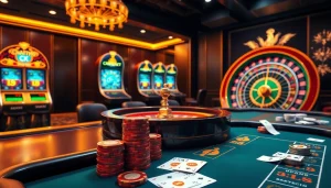 Experience the thrill of casino crypto en ligne with vibrant slot machines and poker tables.
