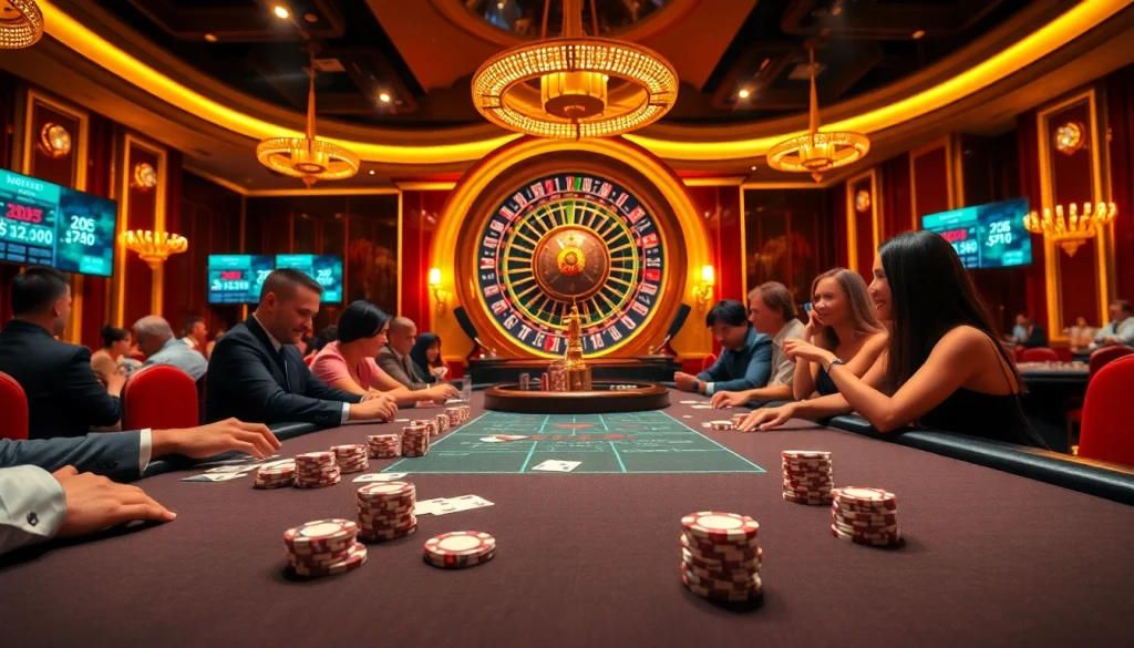 Exciting poker game at https://nohu90vv.com/ showcasing high stakes and vibrant casino atmosphere.