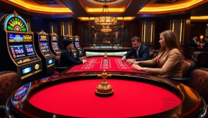 IWIN68 players enjoying a luxurious gaming experience at an upscale casino table with poker chips.