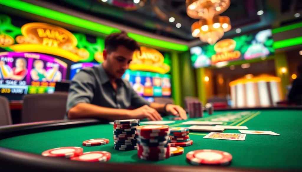 Découvrez le meilleur casino en ligne avec une table de poker vibrante et des joueurs engagés.