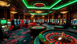 Experience the excitement of online gaming at https://lucky88sss.com/ with vibrant casino tables and slot machines.