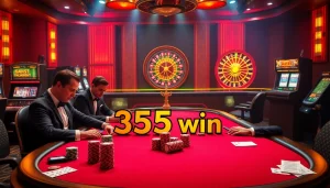 Experience the luxury of winning big with 555 win at a glamorous casino poker table.