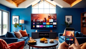 Enjoy seamless streaming with Iron tv pro in a cozy living room setup.