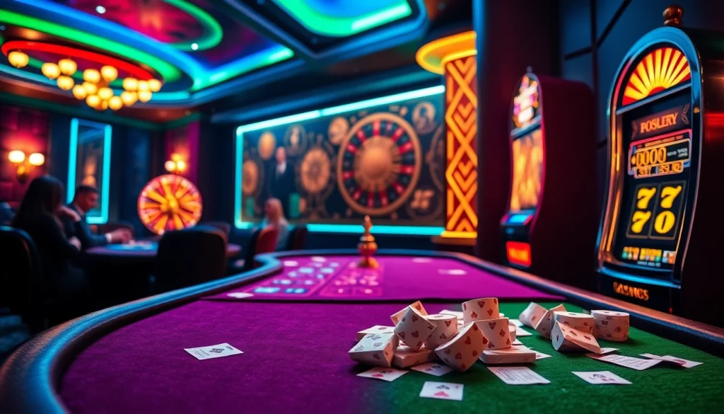 Exciting casino atmosphere showcasing reliable online gambling experiences at casinos en ligne fiable.