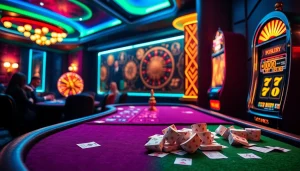 Exciting casino atmosphere showcasing reliable online gambling experiences at casinos en ligne fiable.