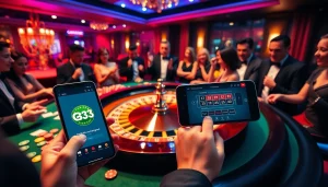 Experience the thrill at Bk33 casino with vibrant tables and exciting gameplay.