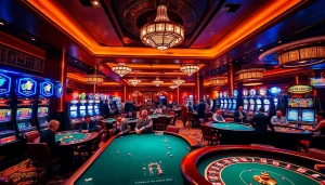 Experience thrilling gameplay at https://mm88bc.com/ with engaging casino tables and vibrant slot machines.