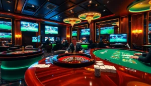 Experience the excitement at meilleurs sites de paris sportifs in a luxurious betting lounge.