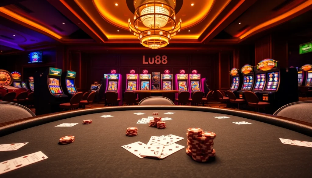 Experience thrilling gameplay at Lu88 with exciting poker and roulette tables.