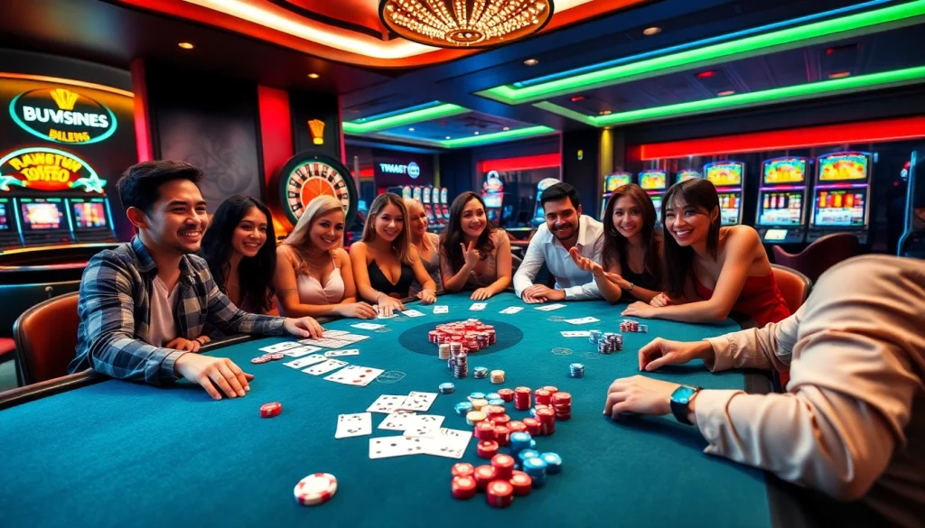 Experience thrilling moments with casino games at https://tip88a.com/, featuring dynamic gaming tables and excited players.