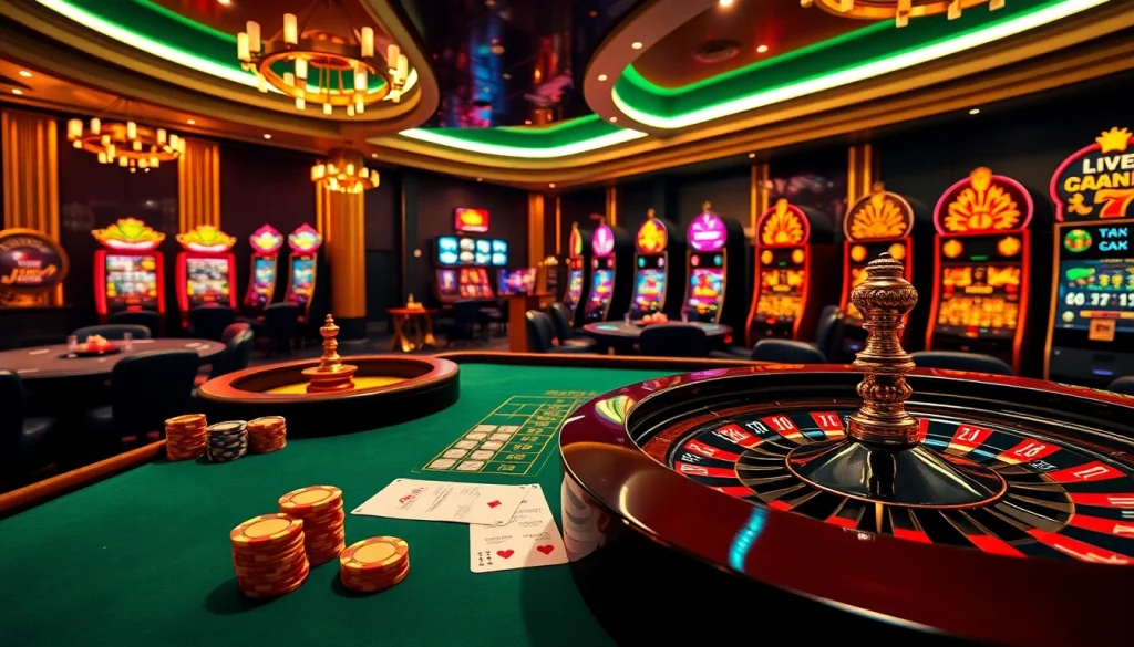 Engaging gaming action at du88 trang chủ with poker chips and roulette wheel elevating excitement.