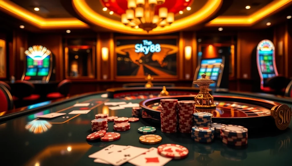 Experience the excitement of online gambling at sky88 trang chủ with modern casino elements.