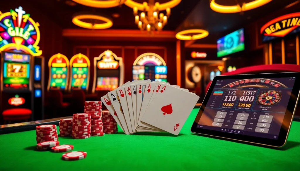 Experience winning excitement at https://f168.group/ with vibrant casino tables, cards, and chips.