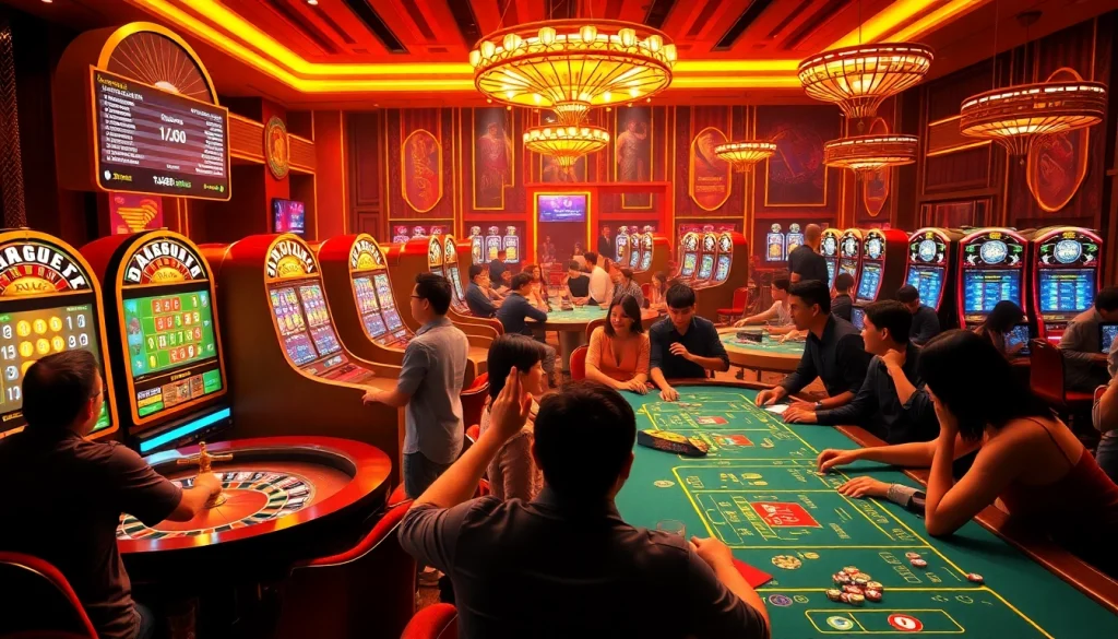 Experience the thrill of gambling with the state-of-the-art casino interface at https://ta88.help/, showcasing players and exciting games.