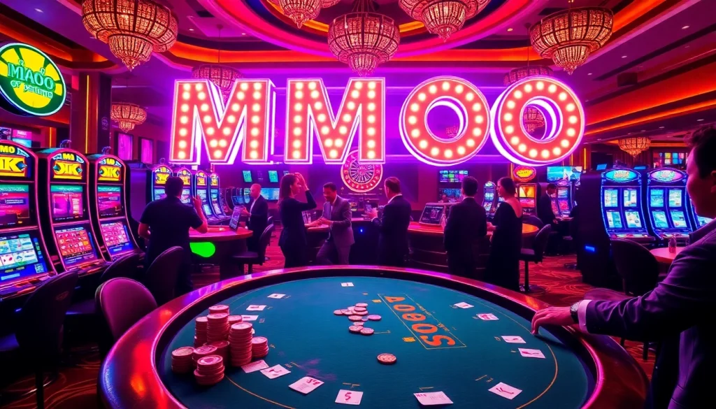 Experience excitement and luxury at MMOO's casino with vibrant gaming tables and thrilling odds.