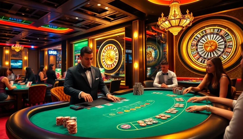 Experience the excitement of casino games at UK88.training with professional dealers and vibrant gameplay.